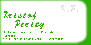 kristof perity business card